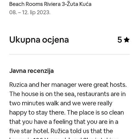 Guest house Beach Riviera - Zuta Kuca *