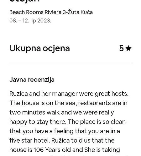 Penzion Riviera - Zuta Kuca *